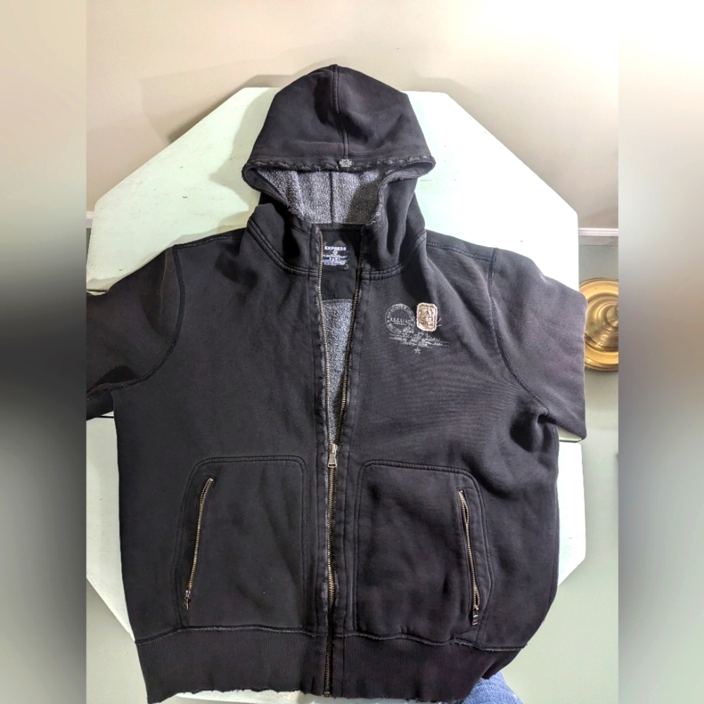 XL Express Zip up Distressed Jacket
